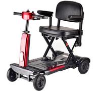 Foldable Electric Mobility Scooter Folding Mobility Scooter Mobility Chair Portable 4 Wheel Travel Scooter Removable Battery 10Ah Boot Scooter 24kg