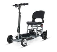 Foldable Electric Mobility Scooter Folding Mobility Scooter Mobility Chair Portable 4 Wheel Travel Scooter 8 ah Battery 6 KMH Speed 250W Powerful Motor New
