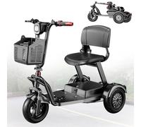Foldable Electric Mobility Scooter,Model Portable Mobility Scooter,Includes Two Charging Methods,Suitable for Seniors and People with Disabilities Black 36V12Ah