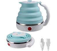 Foldable Electric Travel Kettle, Dual Voltage Portable Electric Kettle, Collpasible Electric Kettle, Food Grade Silicone Tea Kettle, Suitable for 110V & 220V