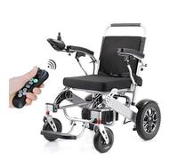 Foldable Electric Wheelchair Automatic Folding Power Chair Mobility Chair 26 ah Battery 6 KMPH 250W Motor Aluminium Frame Silver