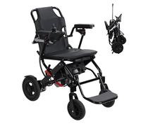 Foldable Electric Wheelchair, Elderly Mobility Powerchair with 500W Motor and 12-Mile Range, Portable Travel & Daily Use for Seniors, Lightweight 22kg Chair for Mobility Support Black