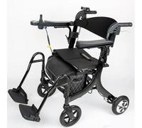 Foldable Electric Wheelchair Electric Rollator Power Walker Drive Rollator Folding Power Chair Mobility Chair 500w (2 X 250W) Dual Motor Aluminium Frame 19 KG Lightweight App Control