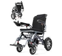 Foldable Electric Wheelchair for Adults,15.5 Miles Range,All Terrain Power Wheelchair,Dual Braking System,Lightweight Folding Mobility Scooter for Indoor & Outdoor Use and Travel by Elderly