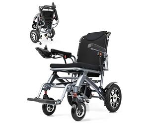 Foldable Electric Wheelchair for Adults,15.5 Miles Range,All Terrain Power Wheelchair,Dual Braking System,Lightweight Folding Mobility Scooter for Indoor & Outdoor Use and Travel by Elderly