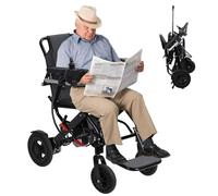 Foldable Electric Wheelchair for Adults,Lightweight Electric Wheelchair with Metal Frame,Detachable Soft Pads, Power Wheelchairs for Travel and Daily Use,12 Miles