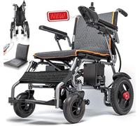 Foldable Electric Wheelchair for Adults Lightweight Foldable Electric Wheelchairs,Airline Approved,130KG Weight Capacity,Folding Power Wheelchair 15KM(40km)