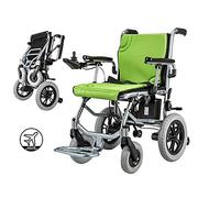 Foldable Electric Wheelchair for Adults & Seniors - 14kg（30lbs） Ultra-Light Aluminum Frame, 10Ah Lithium Battery 20KM Range, Dual Motor Drive, Dual Control System, Airline Approved