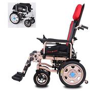 Foldable Electric Wheelchair,Intelligent Automatic Portable Scooter Smart Brake Powerful Dual Mo
