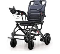 Foldable Electric Wheelchair Lightweight Folding Power Chair 15 KG Mobility Chair Remote Control 20 ah Battery 6 KMPH 360W (2 X 180W) Dual Motor Aluminium Frame