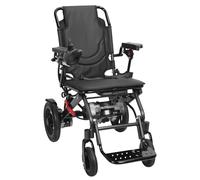 Foldable Electric Wheelchair with Dual 250W Motor, 12 Miles Range, 23 kg Lightweight Motorized Wheelchairs for Adults, Compact Aluminium Powerchair, Portable All Terrain Power Wheelchair