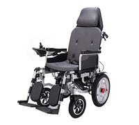 Foldable Electric Wheelchair with Headrest | Dual Motor Powerchair for Elderly & Disabled | Portable 360° Joystick Control