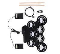 Foldable Electronic Drum Set USB Powered ABS Texture Suitable for Carrying Includes Sound Output and Multiple Effects USB Rolling Up Drum