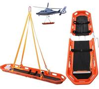 Foldable Emergency Basket Stretcher with Straps, Stainless Steel Hanging Rescue Basket for Outdoor Medical Evacuation, Portable First Aid Stretcher