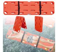 Foldable Emergency Rescue Spine Boards One-Piece Molding, Portable Swimming Pool Life-Saving Board, with Seat Belt, Water Floating Stretcher First Responder Backboard