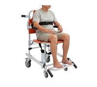 Foldable Emergency Stair Chair, Stair Chair for People with Disabilities, with Safety Belts, Capacity 160kg, for Homes, Nursing Homes(Orange)