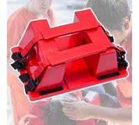 Foldable EMS Spine Board Stretcher - Waterproof First Aid Backboard for Adult Patient Transfer & Immobilization, Emergency Rescue Equipment with 3 Secure Straps, Head Immobilizer+neck Brace
