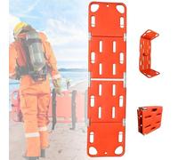 Foldable EMT Transfer Backboard with Straps, Lightweight Spine Board for Patient Rescue, Hospital & Clinic Use