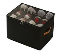 Foldable Fabric Shoe Storage Box with 16 Oxford Cloth Fabric Foldable Suitable for Home and Storage from Heels to Sneakers Helping You Maintain a Tidy Environment (Black)