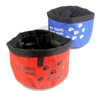 Foldable Fabric Travel Pet Bowl Dog Water Food Portable Cat Folding Collapsing Camping Outdoor