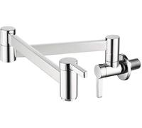 Foldable Faucet Kitchen Kitchen Faucet Wall Mounted, Double Handle Cold Water Faucet Brass 360 rotatable, Mixer tap Kitchen faucets Sink faucets-Black (Color : Zeichnung)