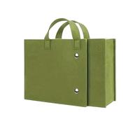 Foldable Felt Handbag - Stylish Green Computer Case, Durable Textile Briefcase Alternative | Purse with Compartments, Compact Everyday Commuter Organizer for Notebook,