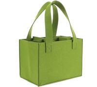 Foldable Felt Wine Carrier Bag for Bottles, Divided Green Storage | Lightweight Edge-treated Felt, Multi-bottle Organisation, for Home Entertaining and Restaurant Service