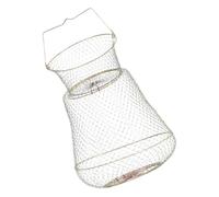 Foldable Fish Catch Basket with Handle for Wild Fishing Iron Khaki