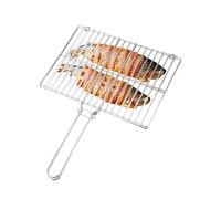 Foldable Fish Grilling Basket - Barbecue Net with Long Handle | Foldable Barbecue Net Basket, BBQ Grill Basket, BBQ Grill Basket, Basket