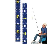 Foldable Fish Measure - 129.5cm Total Length, Professional PVC Adhesive Scale, Accurate Catch Verification Tool | Saltwater Marine Vessels Equipment Lake River Pond Angling Supply