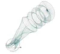 Foldable Fish Net Trap for Crab and Shrimp Outdoor Fishing | Iron and Polyethylene Build, Compact Green Mesh Design, User Friendly Choice for Beginners and Seasoned Anglers