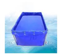 Foldable Fish Pond Waterproof Fabric Temporary Retention Tank 0.5mm Tarp for Koi Turtles Not Included Drainage e Ideal for Saltwater Fish