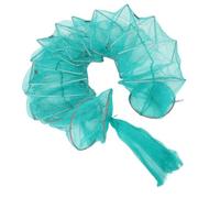 Foldable Fishing Net Basket, Sections PE Mesh Trap for Eels | Green Finish, Portable Folding Design, Freshwater and Saltwater Use, User-friendly Opening for Mudfish