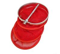 Foldable Fishing Net with Strong Structure, Ideal for Bait Capture in Various Water Settings (1.5M red)