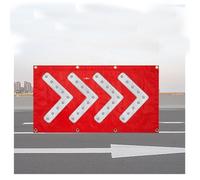 Foldable Flashing Arrow Direction Sign With Led Light, Road Traffic Arrow Warning Sign, Indoor/Outdoor Movable Arrow Banner, Suitable For Intersection Protection, Construction Warning, Etc.(Color:red)