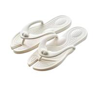 Foldable flip flops for men and women, travel and business trip, summer, non-slip bathing shoes, lightweight, love-couple bathing slippers, ideal for home, bathroom and daily dating holidays, White, 6