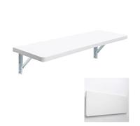 Foldable Floating Desk for Small Spaces Compact Workbench and Wall Mounted Desk for Home Office Study Kitchen Dining or Home Bar White (90x20cm)