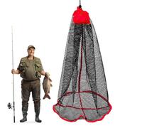 Foldable Floating Fish Basket - Ice Fish Catch Basket | Portable Kayak Fishing Holder Heavy Duty Coated Fishing Net Cage, Special Fish Guard for Game Fishermen, Fishing Enthusiasts