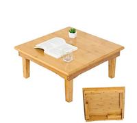 Foldable Floor Coffee Table Square Folding Table for Sitting Low Meditation Table forLiving Room Compact 60x60x27cm Versatile Coffee & Center Table