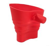 Foldable Flour Funnel for Mixer Bowl - Silicone Baking Funnel with V-Shaped Opening for Easy Pouring, Mess-For Ingredient Transfer, Space-Saving(Red)