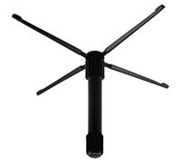 Foldable Flute Stand Black Metal Plastic Portable Display Holder | Space Saving Folding Design, Storing and Organiser Use, Home or Shop Placement, Clarinet Rack Keyword Support