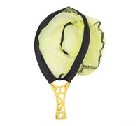 Foldable Fly Fishing Net, Lightweight Landing Net for Trout, Portable Hand Net with Anti-Hook Mesh, Quick-Dry for Honeycomb Bag for Stream(Small yellow)