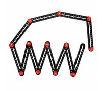 Foldable Folding Layout Ruler, style to 6 | Aluminum Alloy Body Printed Measurement Markings