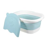 Foldable Foot Basin for Home Soaking, Plastic Portable Pedicure Tub | Stable Support, Convex Massage Granules, Raised Bottom and Temperature Lock Baffle, for Small Spaces