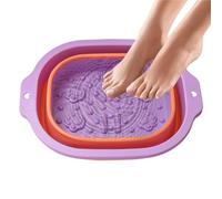 Foldable Foot Bath - 10L Foldable Foot Bath Bucket, Convex Point Massage Foot Bath Bucket, Portable Foot Bath Bucket, Home Massage Foot Bath Made of , Practical Multi-Purpose Car Wash/Laundry
