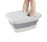 Foldable Foot Bath - Silicone Weekly Bucket, Portable Pedicure Basin | Space Saving Folding Foot Spa Ergonomic Massage Bath At The Bottom Warming Lid Covered Water Container For Thu