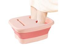 Foldable Foot Bath - Silicone Weekly Bucket, Portable Pedicure Basin | Space Saving Folding Foot Spa Ergonomic Massage Bath At The Bottom Warming Lid Covered Water Container For Thu