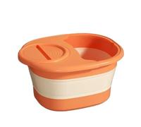 Foldable Foot Soaking Bucket Massage Basin Household Bath Bathtub Folding Soak for Feet(Yellow)