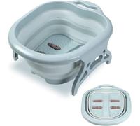Foldable Foot Spa Massager with Rollers & Non-Slip Legs, Collapsible Foot Soak Tub with Handle, Portable Pedicure Bucket for Home & Travel, Relieve Foot Fatigue, Ideal Gift for Men Women Parents