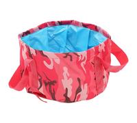 Foldable Foot Wash Basin 15l Oxford Cloth Peva Red | Compact Storage, Handle Design, Reinforced Stress Areas, Wear-resistant Strap for Picnic Travel